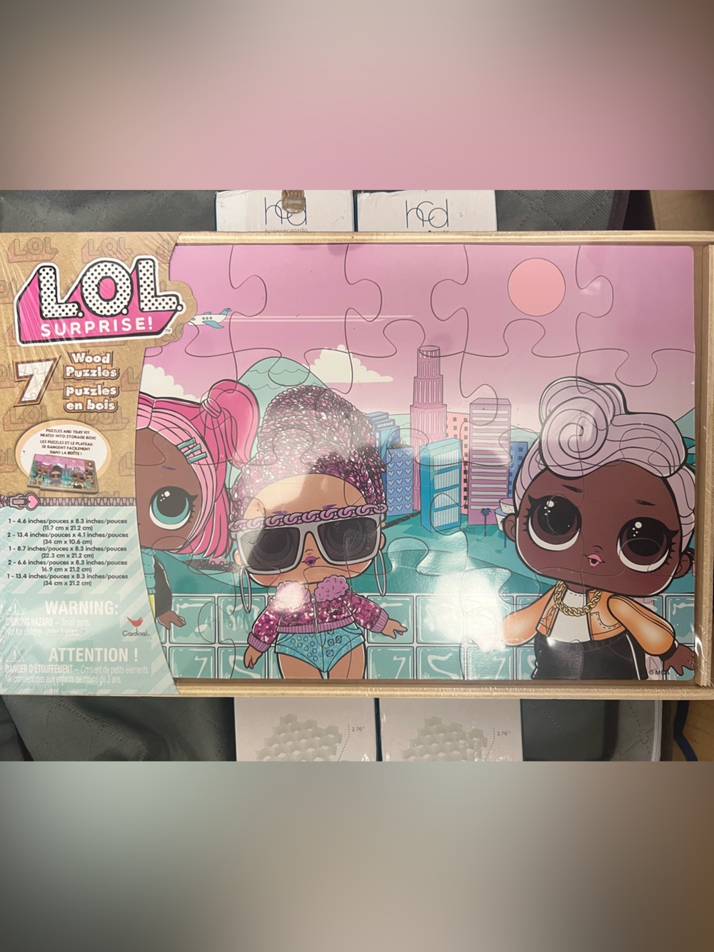 L.O.L. Surprise! Wooden Puzzle — Pink & Teal City Scene